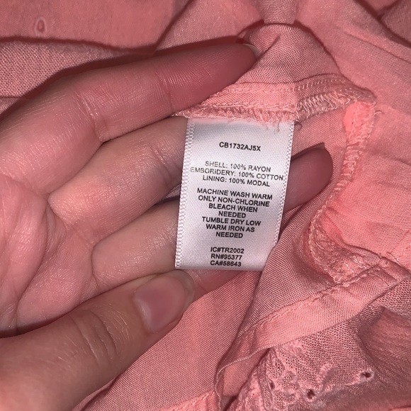 Anthropologie Sanctuary Pink Embroidered Off the Sleeve Long Sleeve Size Small - Picture 6 of 8